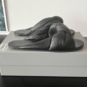Good condition authentic Balenciaga womens drapy mule sandals size 10 black